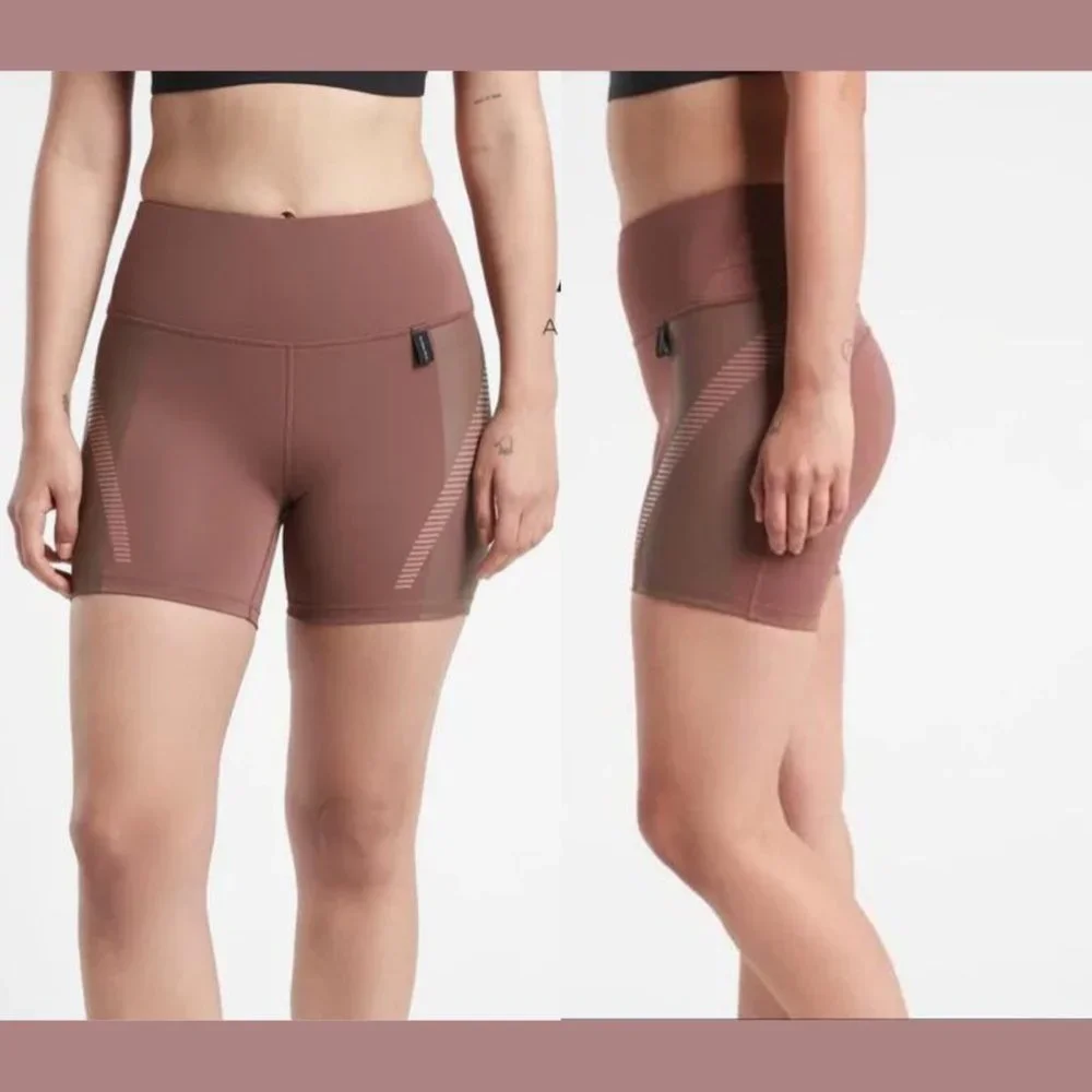 NWT $69‎ Athleta x Allyson Felix [ 1X ] Legend Shortie Shorts Hearth Rose